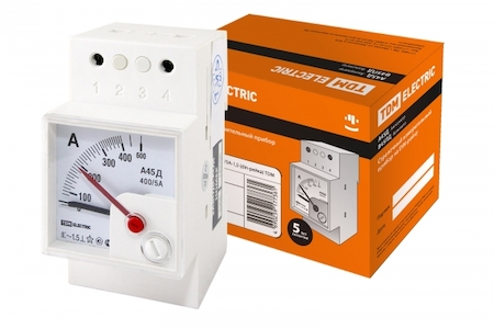 TDM ELECTRIC SQ1102-0304 Амперметр А45Д  400/5А-1,5 (din-рейка) TDM